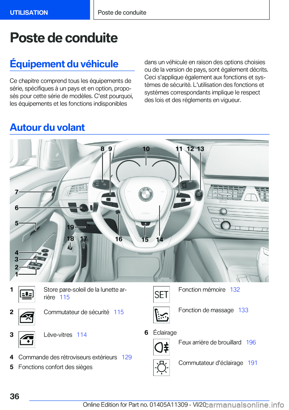 BMW 5 SERIES 2021  Notices Demploi (in French) �P�o�s�t�e��d�e��c�o�n�d�u�i�t�e�É�q�u�i�p�e�m�e�n�t��d�u��v�é�h�i�c�u�l�e
�C�e��c�h�a�p�i�t�r�e��c�o�m�p�r�e�n�d��t�o�u�s��l�e�s��é�q�u�i�p�e�m�e�n�t�s��d�e�s�é�r�i�e�,��s�p�é�c�i�f�i