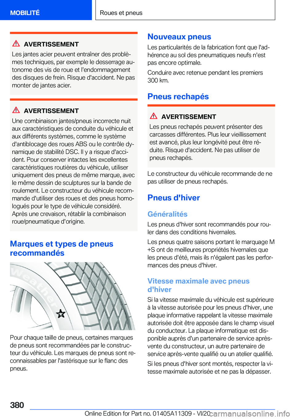 BMW 5 SERIES 2021  Notices Demploi (in French) �A�V�E�R�T�I�S�S�E�M�E�N�T
�L�e�s��j�a�n�t�e�s��a�c�i�e�r��p�e�u�v�e�n�t��e�n�t�r�a�