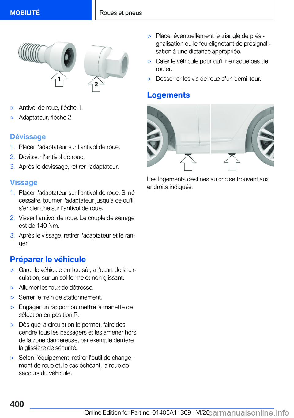 BMW 5 SERIES 2021  Notices Demploi (in French) 'x�A�n�t�i�v�o�l��d�e��r�o�u�e�,��f�l�è�c�h�e��1�.'x�A�d�a�p�t�a�t�e�u�r�,��f�l�è�c�h�e��2�.
�D�é�v�i�s�s�a�g�e
�1�.�P�l�a�c�e�r��l�'�a�d�a�p�t�a�t�e�u�r��s�u�r��l�'�a�n�t�