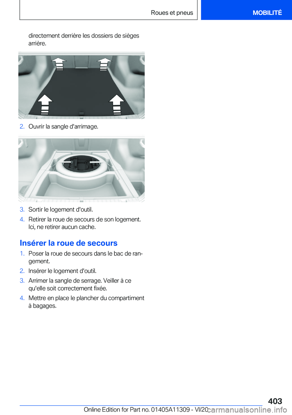 BMW 5 SERIES 2021  Notices Demploi (in French) �d�i�r�e�c�t�e�m�e�n�t��d�e�r�r�i�è�r�e��l�e�s��d�o�s�s�i�e�r�s��d�e��s�i�è�g�e�s
�a�r�r�i�è�r�e�.�2�.�O�u�v�r�i�r��l�a��s�a�n�g�l�e��d�'�a�r�r�i�m�a�g�e�.�3�.�S�o�r�t�i�r��l�e��l�o�g