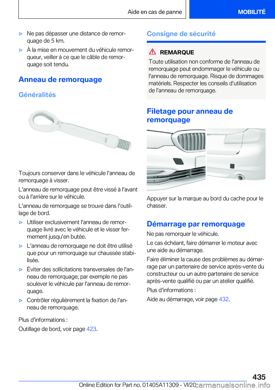 BMW 5 SERIES 2021  Notices Demploi (in French) 'x�N�e��p�a�s��d�é�p�a�s�s�e�r��u�n�e��d�i�s�t�a�n�c�e��d�e��r�e�m�o�rj
�q�u�a�g�e��d�e��5��k�m�.'x�