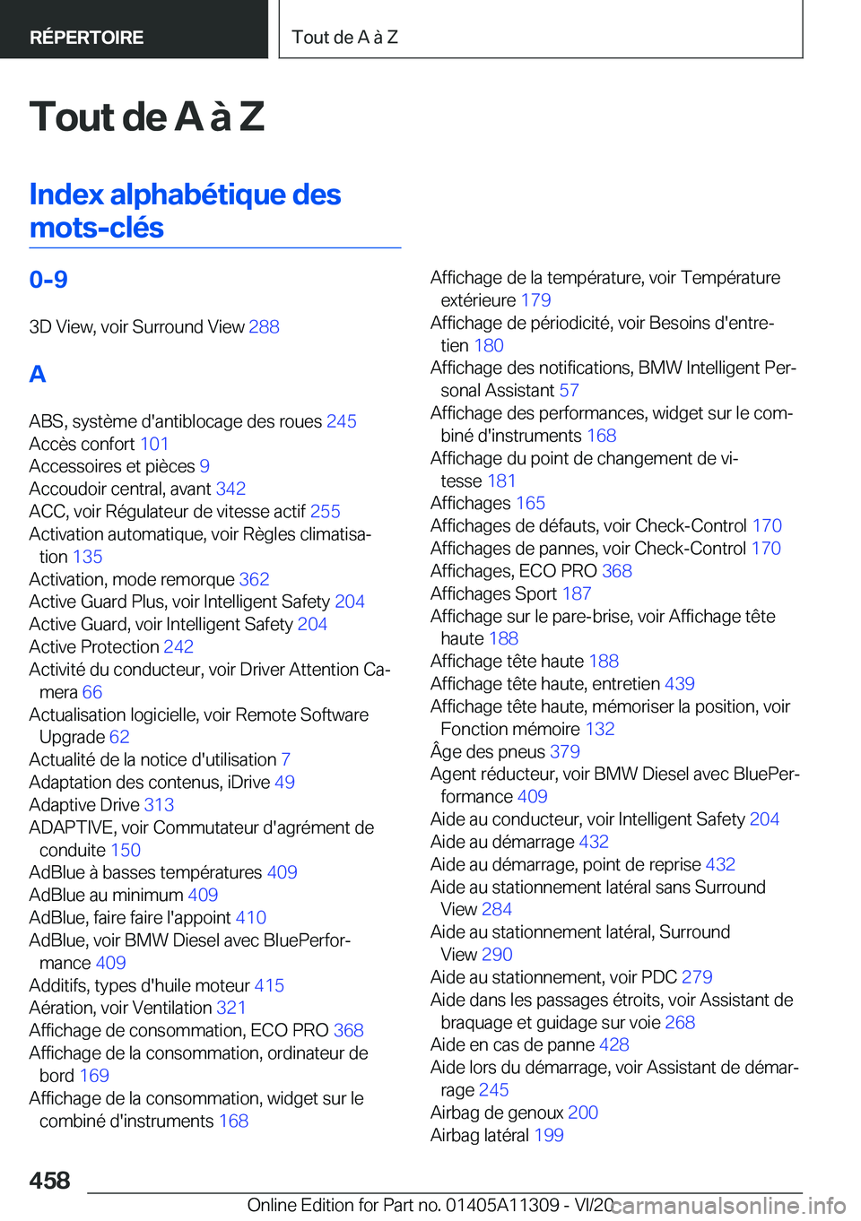 BMW 5 SERIES 2021  Notices Demploi (in French) �T�o�u�t��d�e��A��