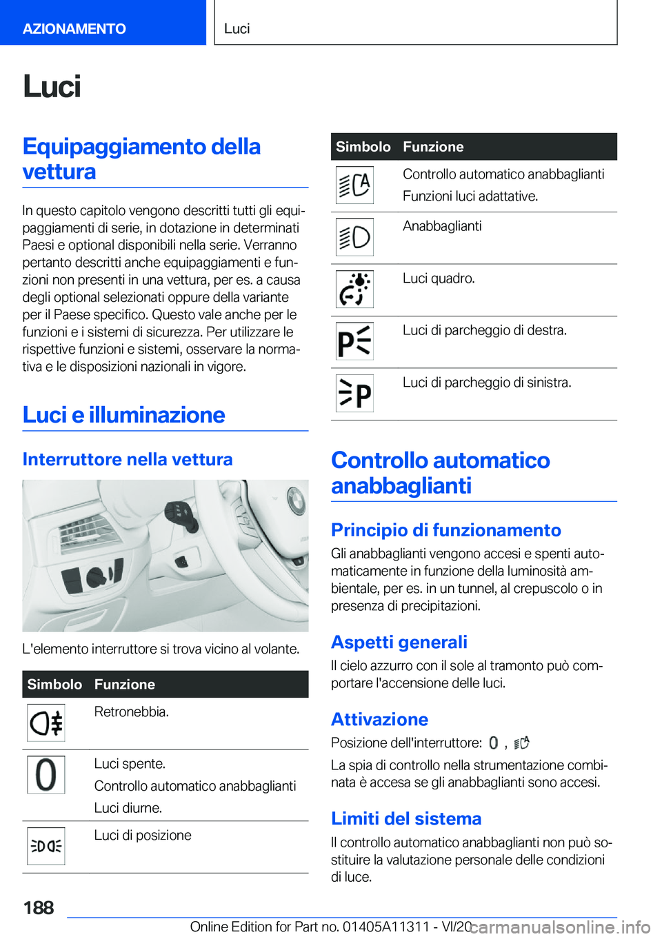 BMW 5 SERIES 2021  Libretti Di Uso E manutenzione (in Italian) �L�u�c�i�E�q�u�i�p�a�g�g�i�a�m�e�n�t�o��d�e�l�l�a�v�e�t�t�u�r�a
�I�n��q�u�e�s�t�o��c�a�p�i�t�o�l�o��v�e�n�g�o�n�o��d�e�s�c�r�i�t�t�i��t�u�t�t�i��g�l�i��e�q�u�iª
�p�a�g�g�i�a�m�e�n�t�i��d�i�