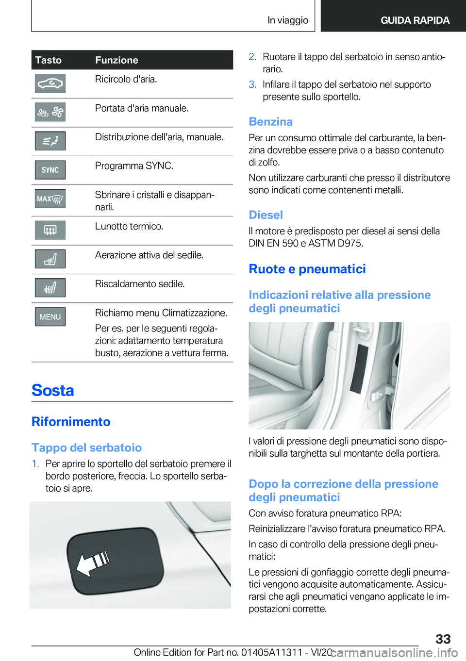 BMW 5 SERIES 2021  Libretti Di Uso E manutenzione (in Italian) �T�a�s�t�o�F�u�n�z�i�o�n�e�R�i�c�i�r�c�o�l�o��d�'�a�r�i�a�.�P�o�r�t�a�t�a��d�'�a�r�i�a��m�a�n�u�a�l�e�.�D�i�s�t�r�i�b�u�z�i�o�n�e��d�e�l�l�'�a�r�i�a�,��m�a�n�u�a�l�e�.�P�r�o�g�r�a�m�m