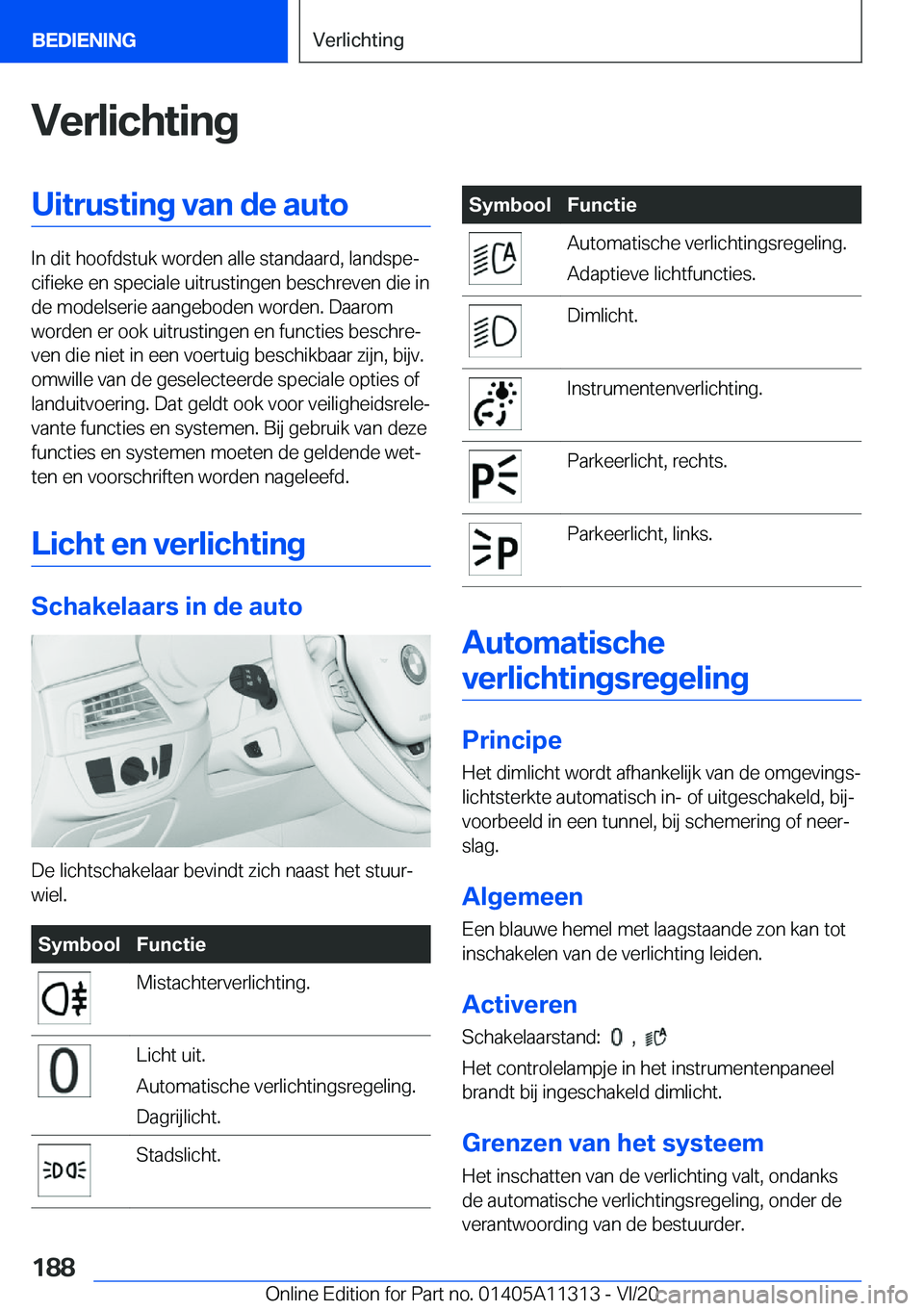 BMW 5 SERIES 2021  Instructieboekjes (in Dutch) �V�e�r�l�i�c�h�t�i�n�g�U�i�t�r�u�s�t�i�n�g��v�a�n��d�e��a�u�t�o
�I�n��d�i�t��h�o�o�f�d�s�t�u�k��w�o�r�d�e�n��a�l�l�e��s�t�a�n�d�a�a�r�d�,��l�a�n�d�s�p�ej�c�i�f�i�e�k�e��e�n��s�p�e�c�i�a�l�