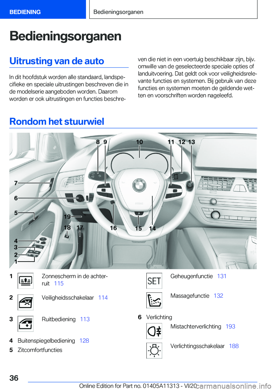 BMW 5 SERIES 2021  Instructieboekjes (in Dutch) �B�e�d�i�e�n�i�n�g�s�o�r�g�a�n�e�n�U�i�t�r�u�s�t�i�n�g��v�a�n��d�e��a�u�t�o
�I�n��d�i�t��h�o�o�f�d�s�t�u�k��w�o�r�d�e�n��a�l�l�e��s�t�a�n�d�a�a�r�d�,��l�a�n�d�s�p�ej�c�i�f�i�e�k�e��e�n��s�