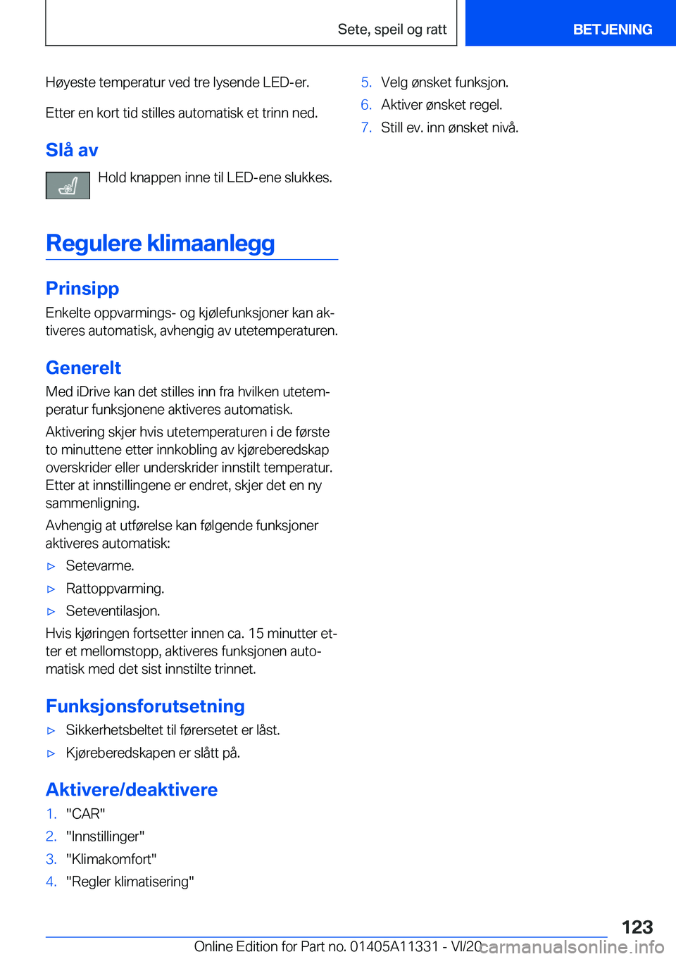 BMW 5 SERIES 2021  InstruksjonsbØker (in Norwegian) �H�