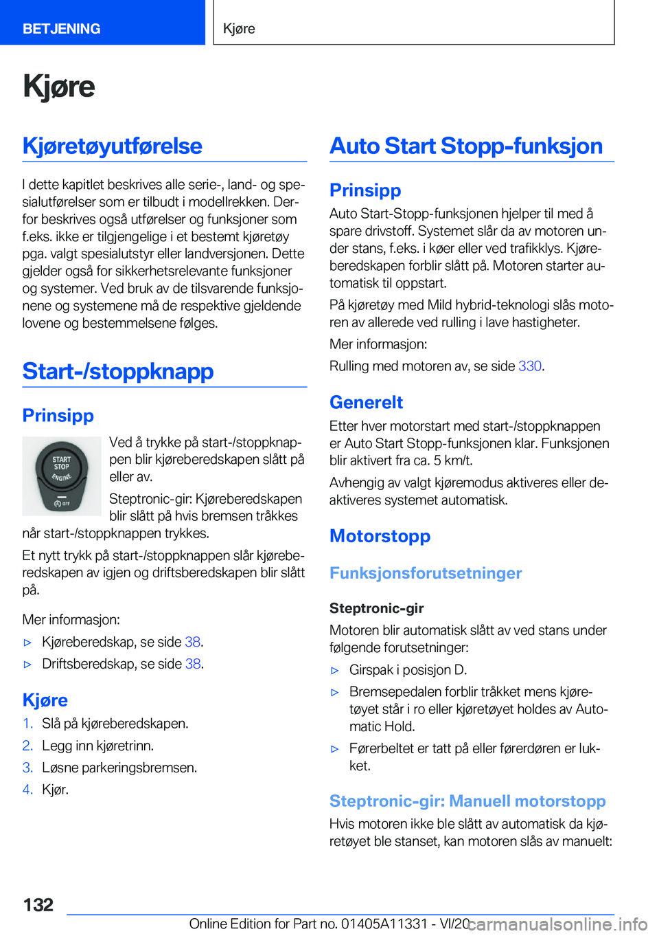 BMW 5 SERIES 2021  InstruksjonsbØker (in Norwegian) �K�j�