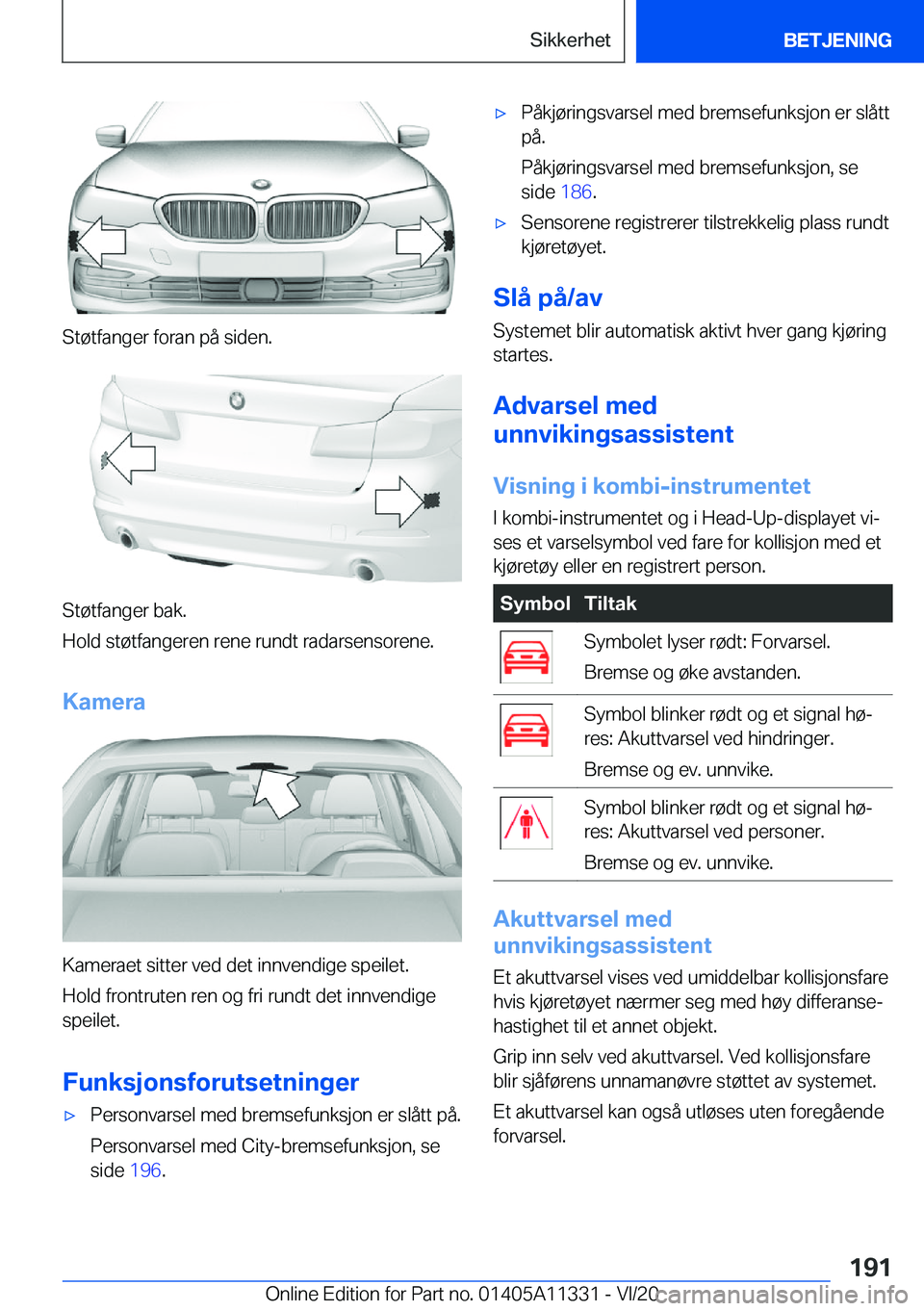BMW 5 SERIES 2021  InstruksjonsbØker (in Norwegian) �S�t�