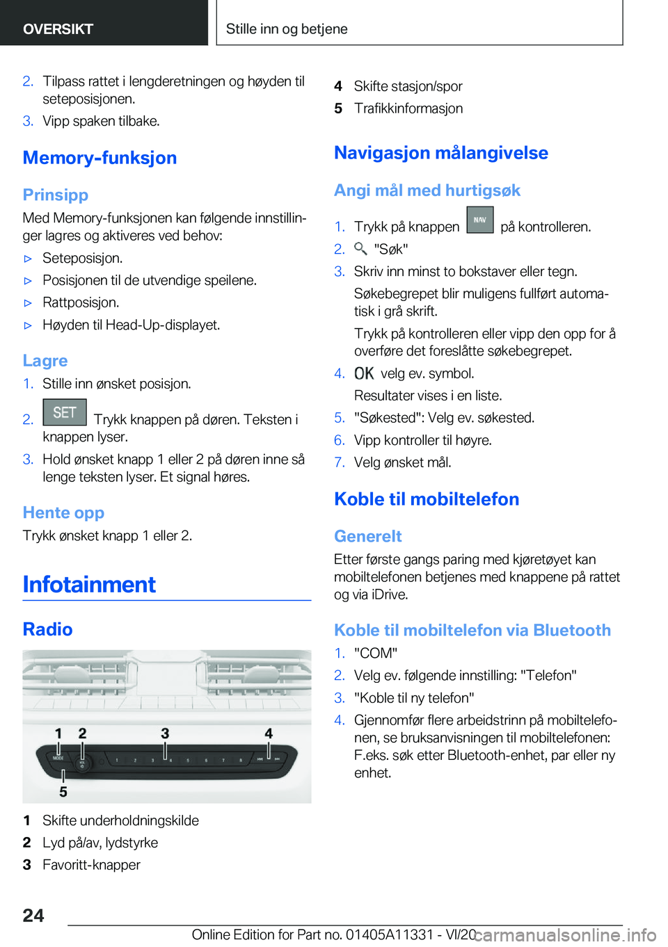 BMW 5 SERIES 2021  InstruksjonsbØker (in Norwegian) �2�.�T�i�l�p�a�s�s��r�a�t�t�e�t��i��l�e�n�g�d�e�r�e�t�n�i�n�g�e�n��o�g��h�