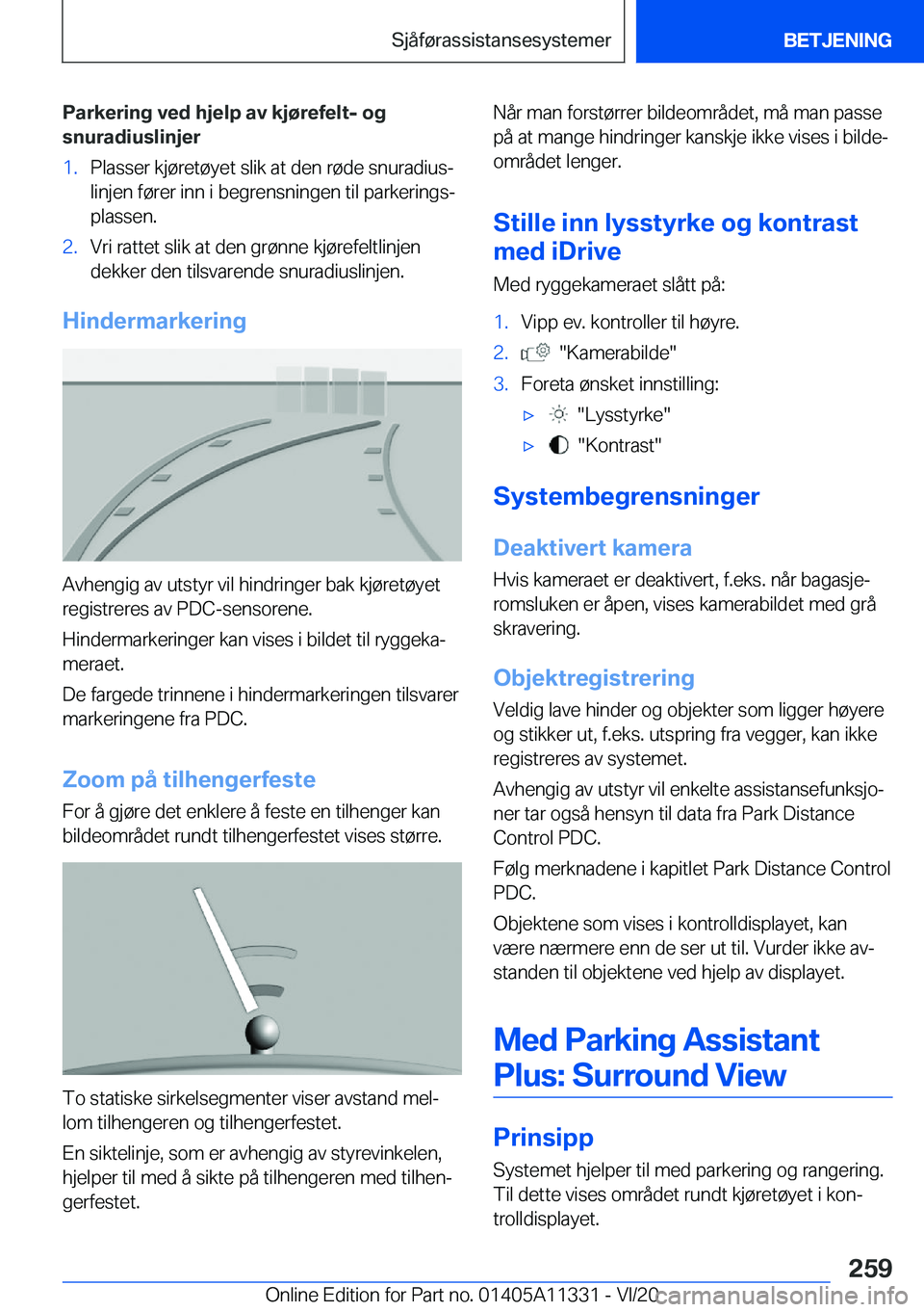 BMW 5 SERIES 2021  InstruksjonsbØker (in Norwegian) �P�a�r�k�e�r�i�n�g��v�e�d��h�j�e�l�p��a�v��k�j�