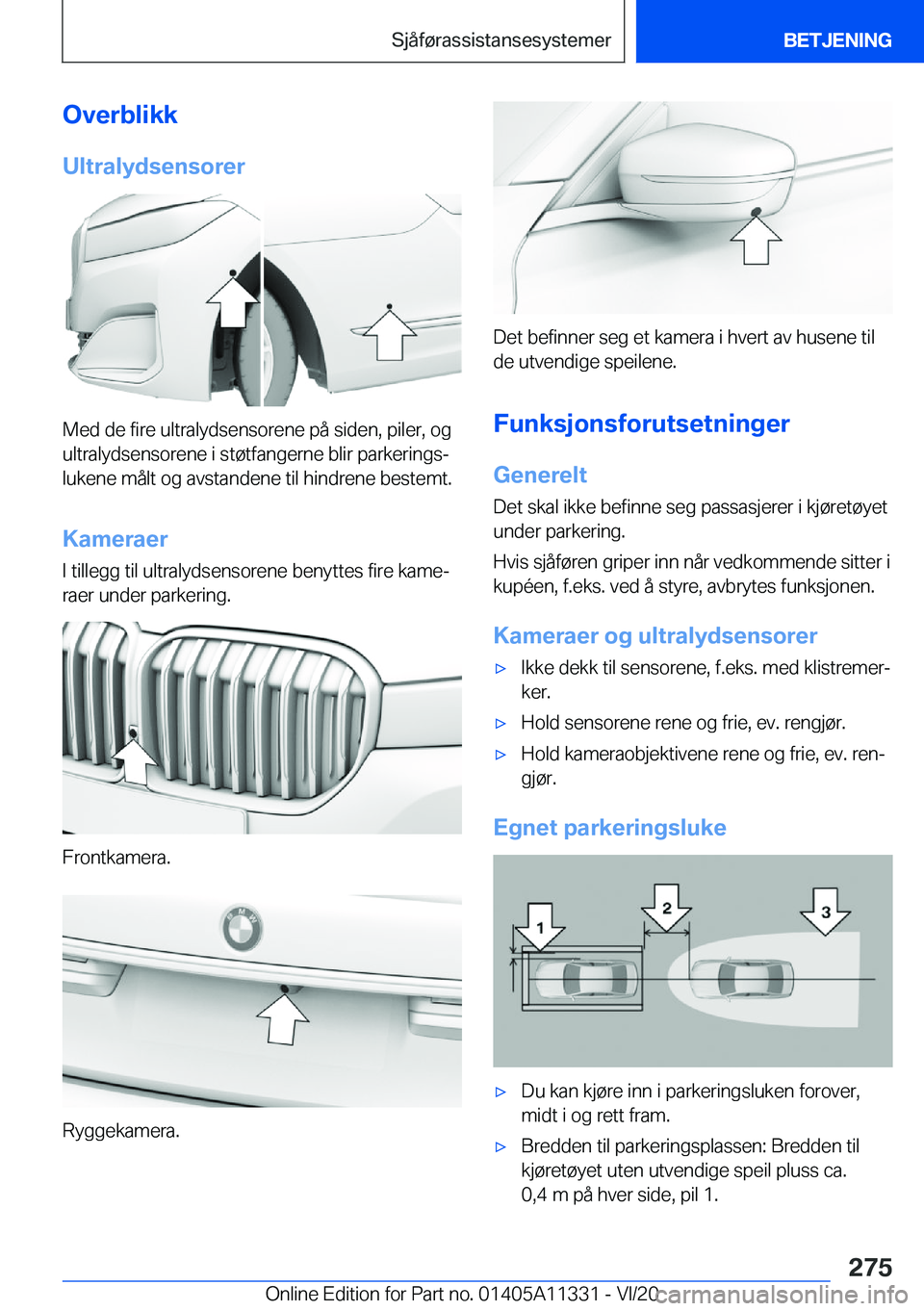 BMW 5 SERIES 2021  InstruksjonsbØker (in Norwegian) �O�v�e�r�b�l�i�k�k�U�l�t�r�a�l�y�d�s�e�n�s�o�r�e�r
�M�e�d��d�e��f�i�r�e��u�l�t�r�a�l�y�d�s�e�n�s�o�r�e�n�e��p�å��s�i�d�e�n�,��p�i�l�e�r�,��o�g�u�l�t�r�a�l�y�d�s�e�n�s�o�r�e�n�e��i��s�t�