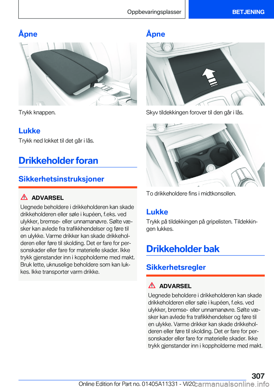 BMW 5 SERIES 2021  InstruksjonsbØker (in Norwegian) �