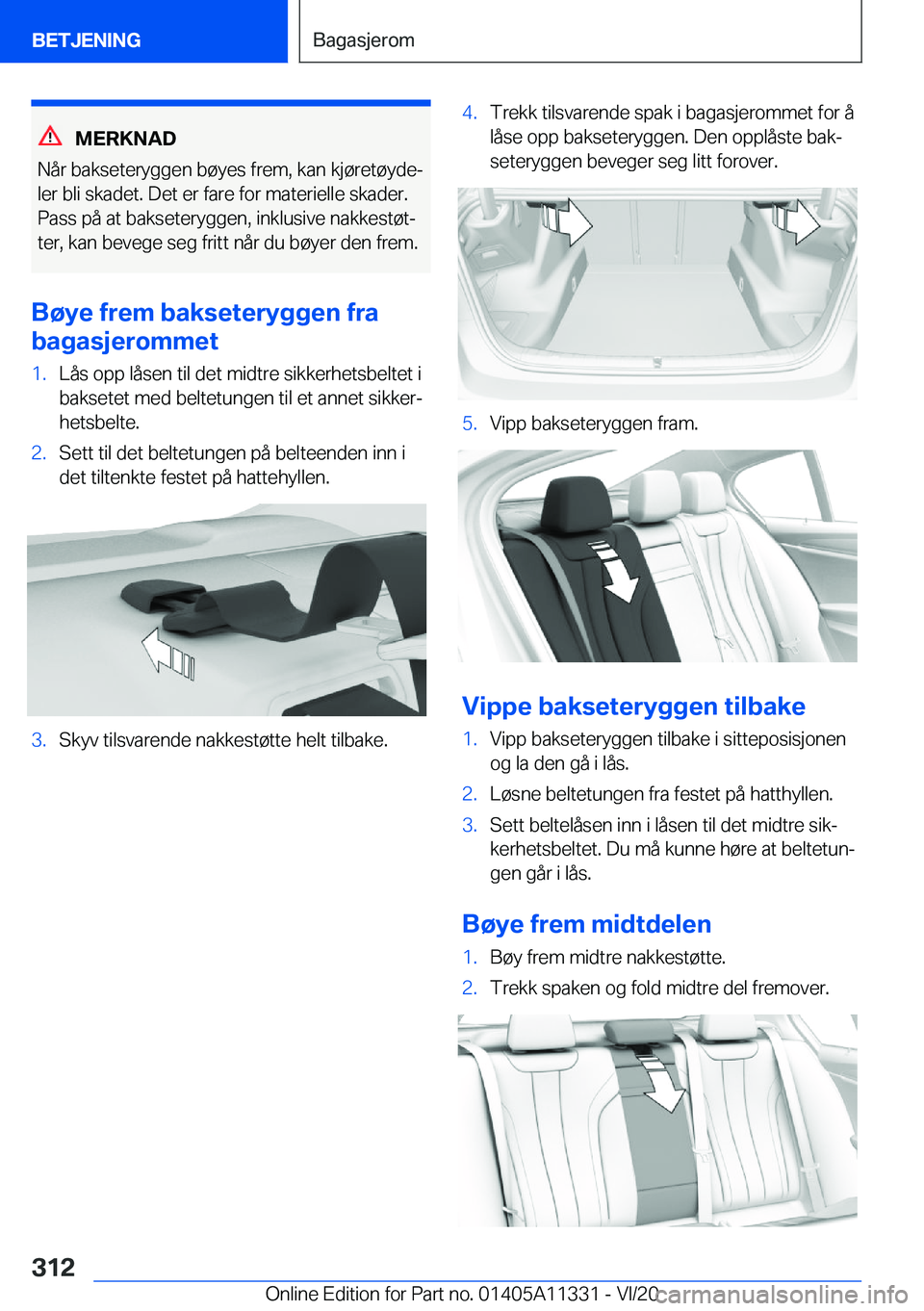 BMW 5 SERIES 2021  InstruksjonsbØker (in Norwegian) �M�E�R�K�N�A�D
�N�å�r��b�a�k�s�e�t�e�r�y�g�g�e�n��b�
