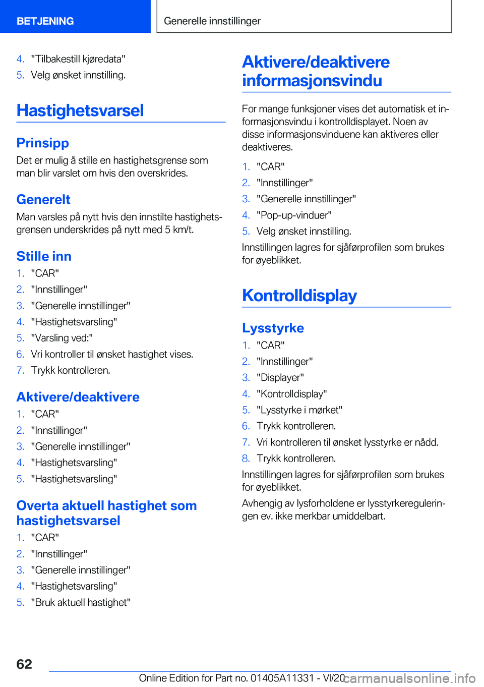 BMW 5 SERIES 2021  InstruksjonsbØker (in Norwegian) �4�.��T�i�l�b�a�k�e�s�t�i�l�l��k�j�
