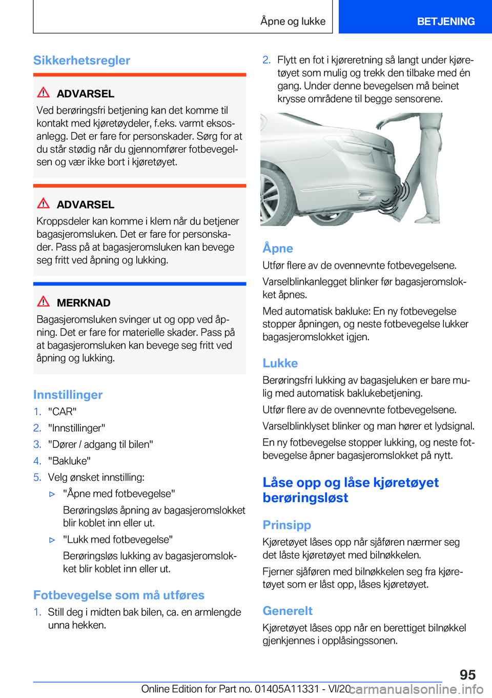 BMW 5 SERIES 2021  InstruksjonsbØker (in Norwegian) �S�i�k�k�e�r�h�e�t�s�r�e�g�l�e�r
�A�D�V�A�R�S�E�L
�V�e�d��b�e�r�