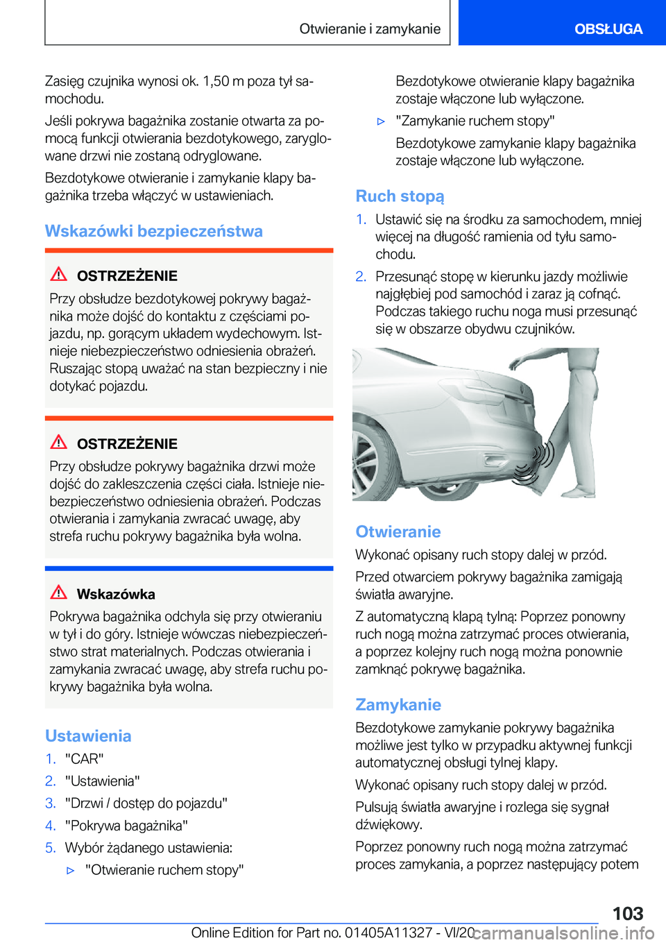 BMW 5 SERIES 2021  Instrukcja obsługi (in Polish) �Z�a�s�i�