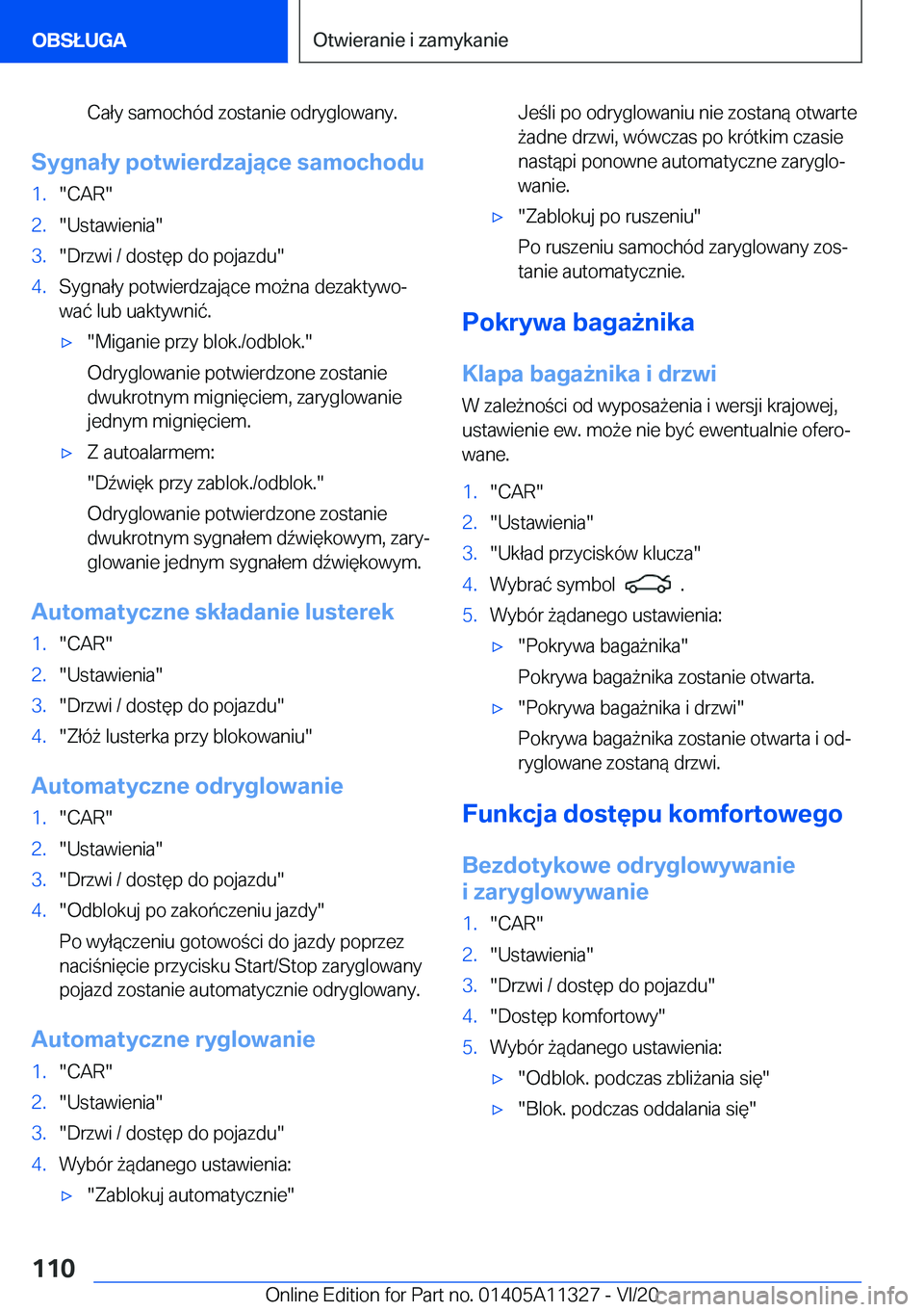 BMW 5 SERIES 2021  Instrukcja obsługi (in Polish) �C�a�ł�y��s�a�m�o�c�h�