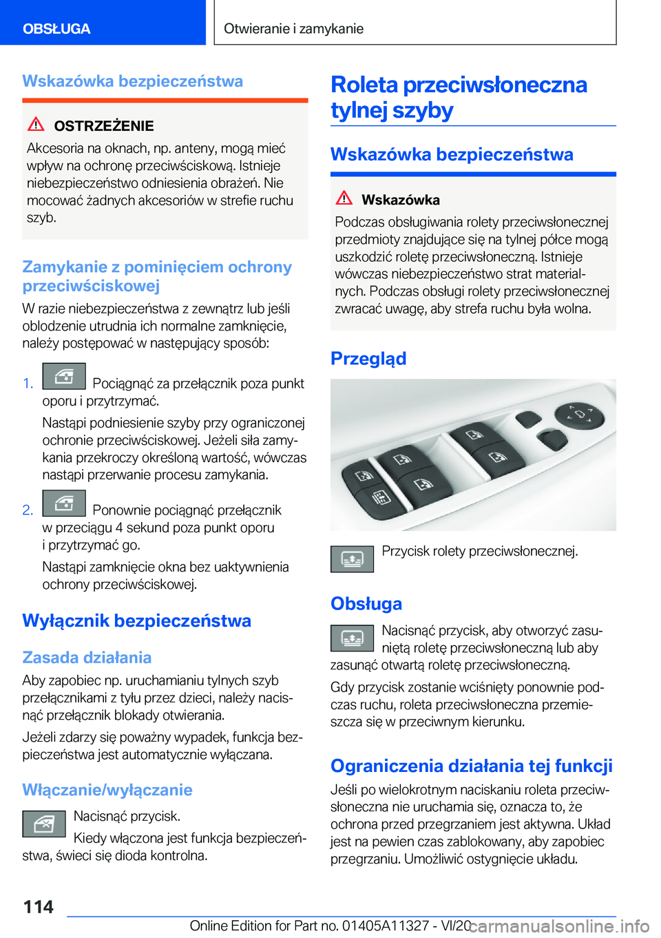 BMW 5 SERIES 2021  Instrukcja obsługi (in Polish) �W�s�k�a�z�