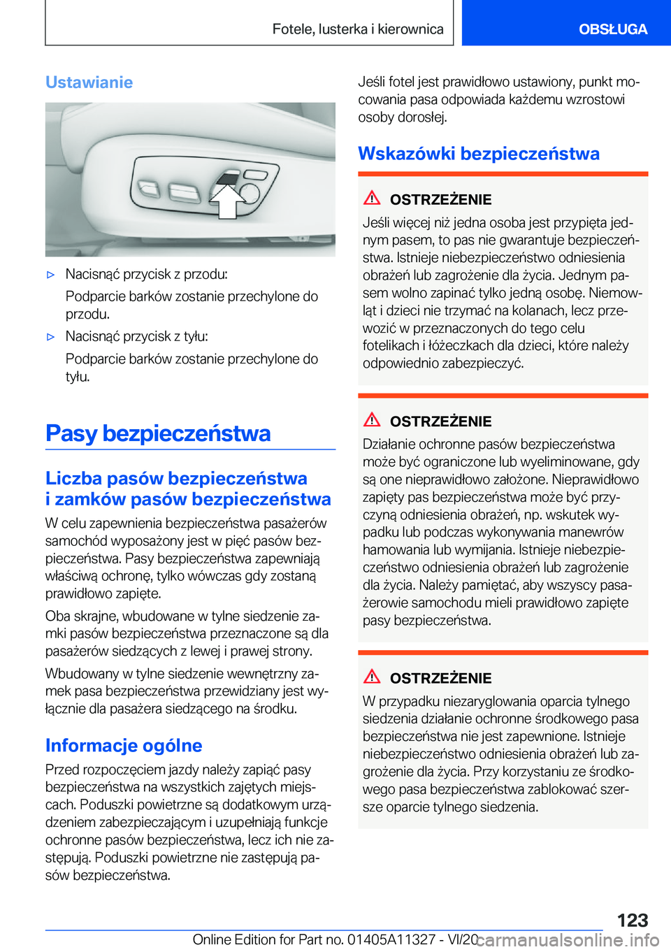 BMW 5 SERIES 2021  Instrukcja obsługi (in Polish) �U�s�t�a�w�i�a�n�i�e'x�N�a�c�i�s�n�