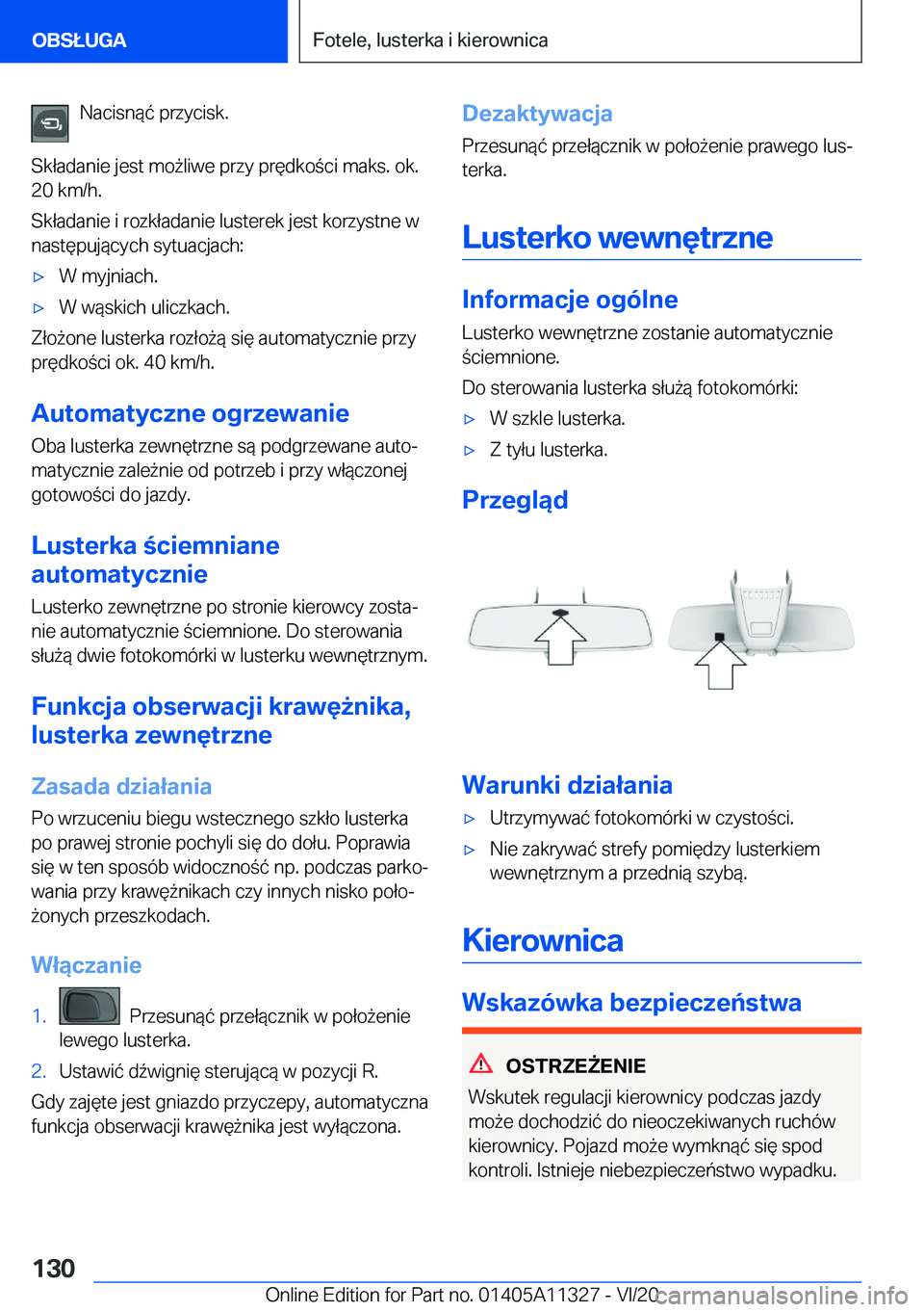 BMW 5 SERIES 2021  Instrukcja obsługi (in Polish) �N�a�c�i�s�n�