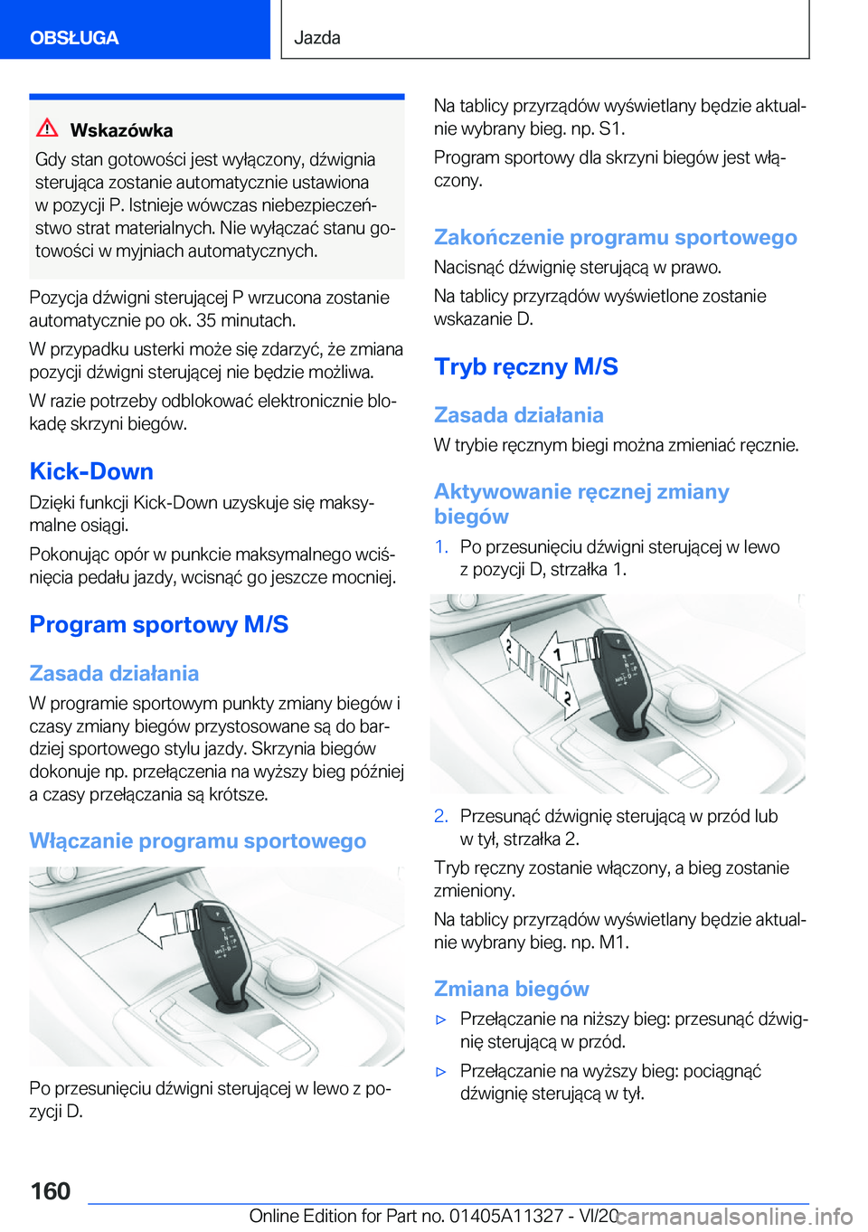 BMW 5 SERIES 2021  Instrukcja obsługi (in Polish) �W�s�k�a�z�