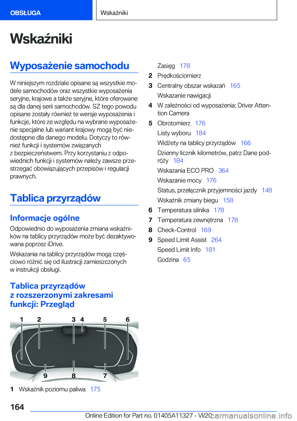 BMW 5 SERIES 2021  Instrukcja obsługi (in Polish) �W�s�k�a7�n�i�k�i�W�y�p�o�s�a9�e�n�i�e��s�a�m�o�c�h�o�d�u
�W��n�i�n�i�e�j�s�z�y�m��r�o�z�d�z�i�a�l�e��o�p�i�s�a�n�e��s�