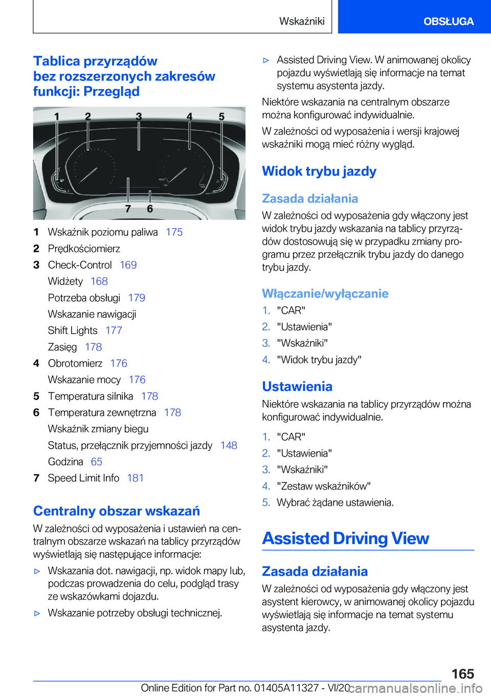 BMW 5 SERIES 2021  Instrukcja obsługi (in Polish) �T�a�b�l�i�c�a��p�r�z�y�r�z�ą�d�