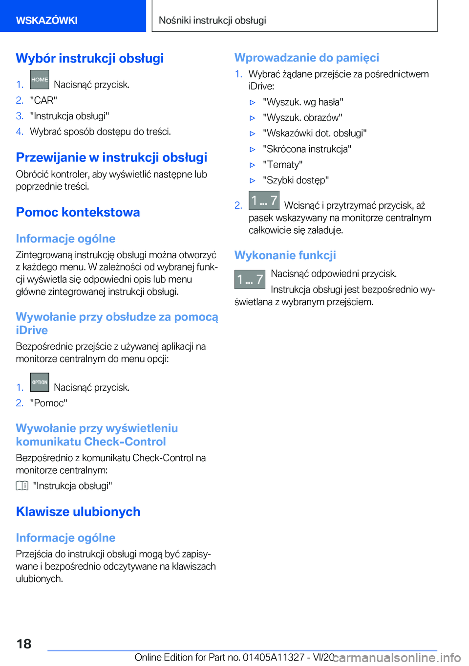 BMW 5 SERIES 2021  Instrukcja obsługi (in Polish) �W�y�b�