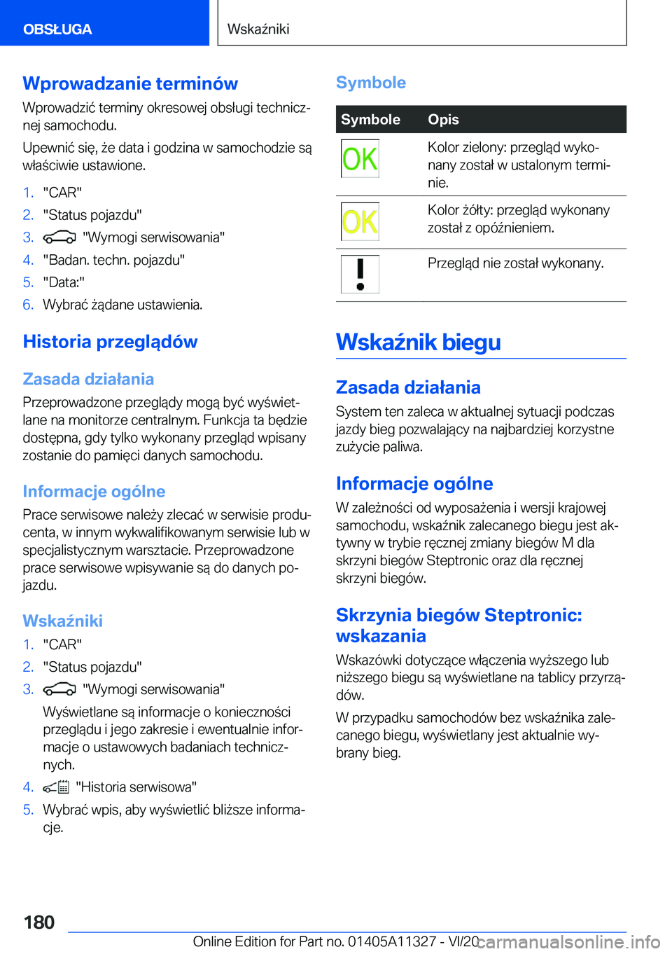 BMW 5 SERIES 2021  Instrukcja obsługi (in Polish) �W�p�r�o�w�a�d�z�a�n�i�e��t�e�r�m�i�n�