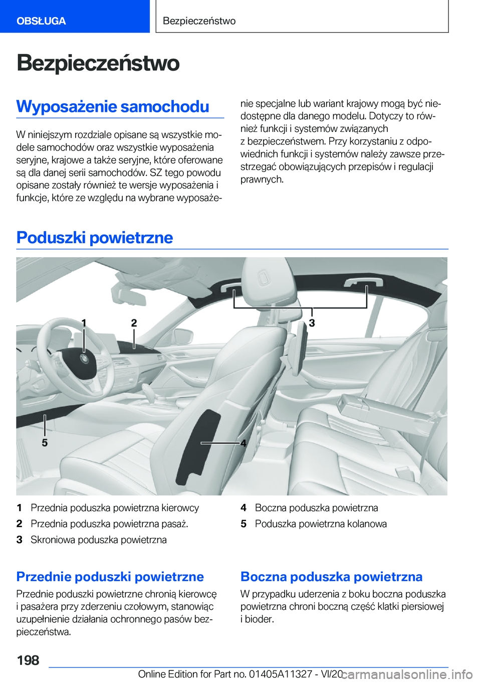 BMW 5 SERIES 2021  Instrukcja obsługi (in Polish) �B�e�z�p�i�e�c�z�e�