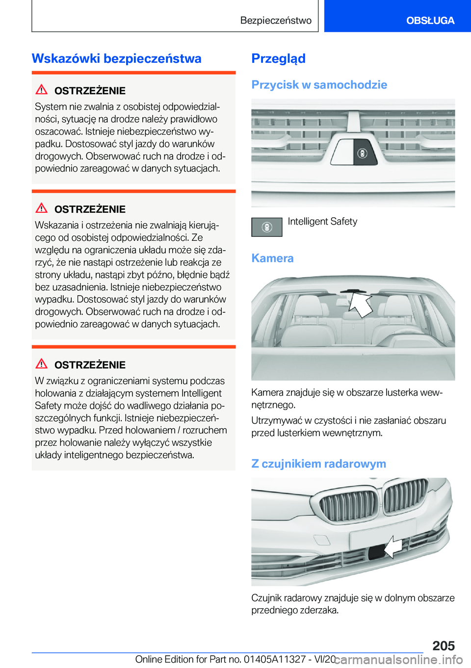 BMW 5 SERIES 2021  Instrukcja obsługi (in Polish) �W�s�k�a�z�