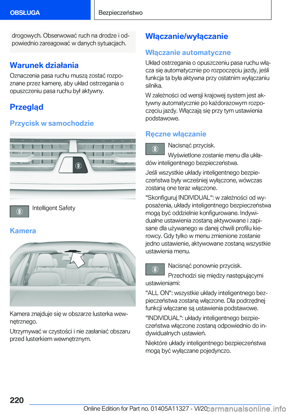 BMW 5 SERIES 2021  Instrukcja obsługi (in Polish) �d�r�o�g�o�w�y�c�h�.��O�b�s�e�r�w�o�w�a�