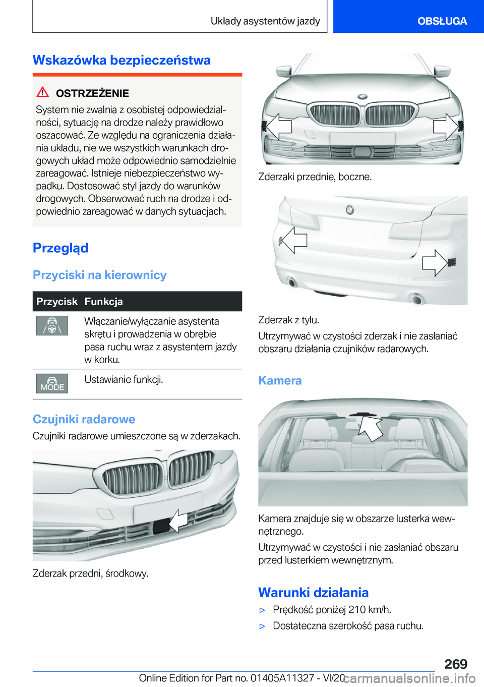 BMW 5 SERIES 2021  Instrukcja obsługi (in Polish) �W�s�k�a�z�