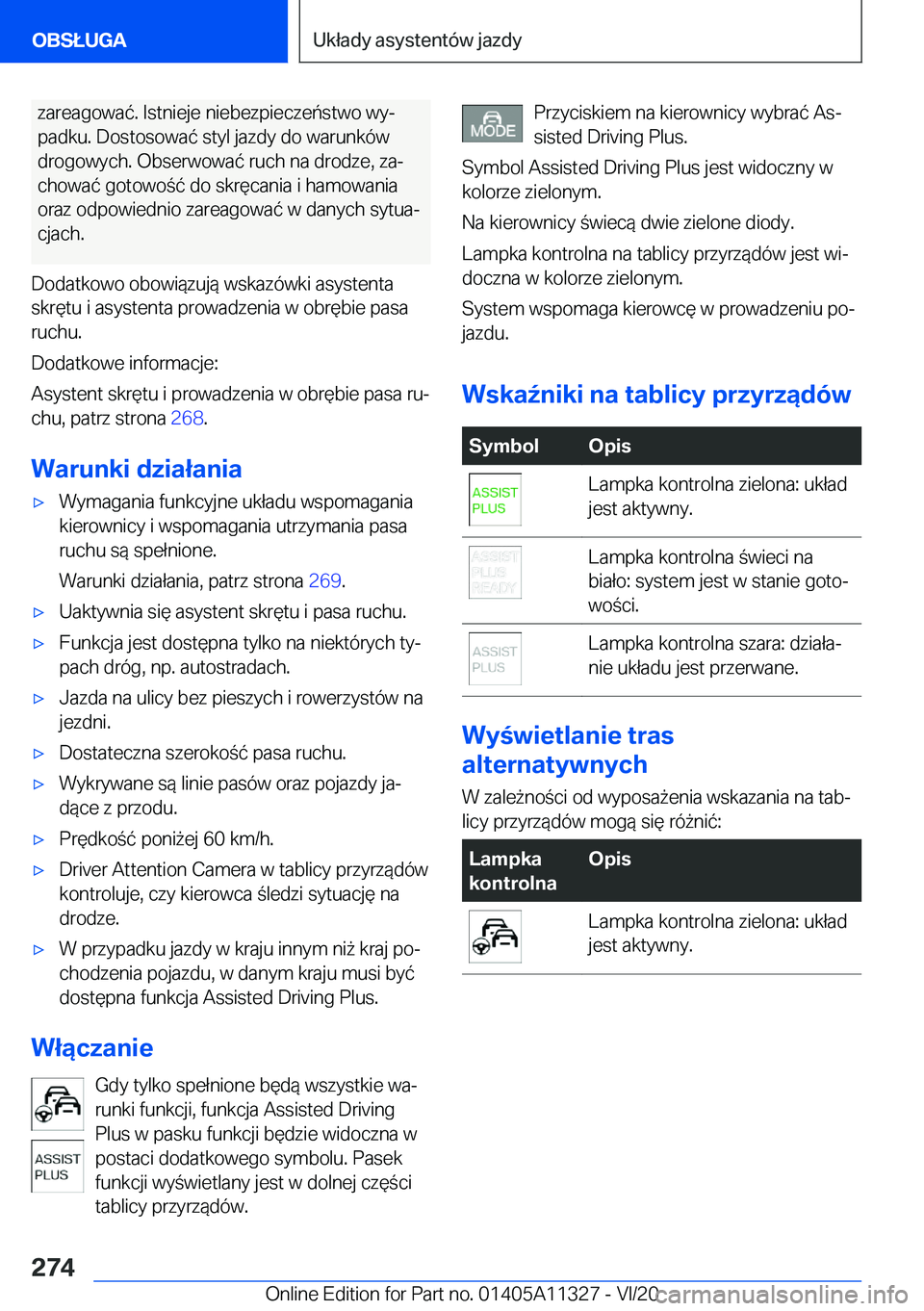 BMW 5 SERIES 2021  Instrukcja obsługi (in Polish) �z�a�r�e�a�g�o�w�a�