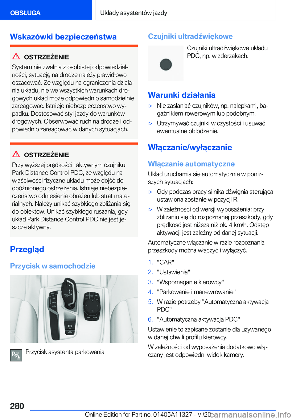 BMW 5 SERIES 2021  Instrukcja obsługi (in Polish) �W�s�k�a�z�