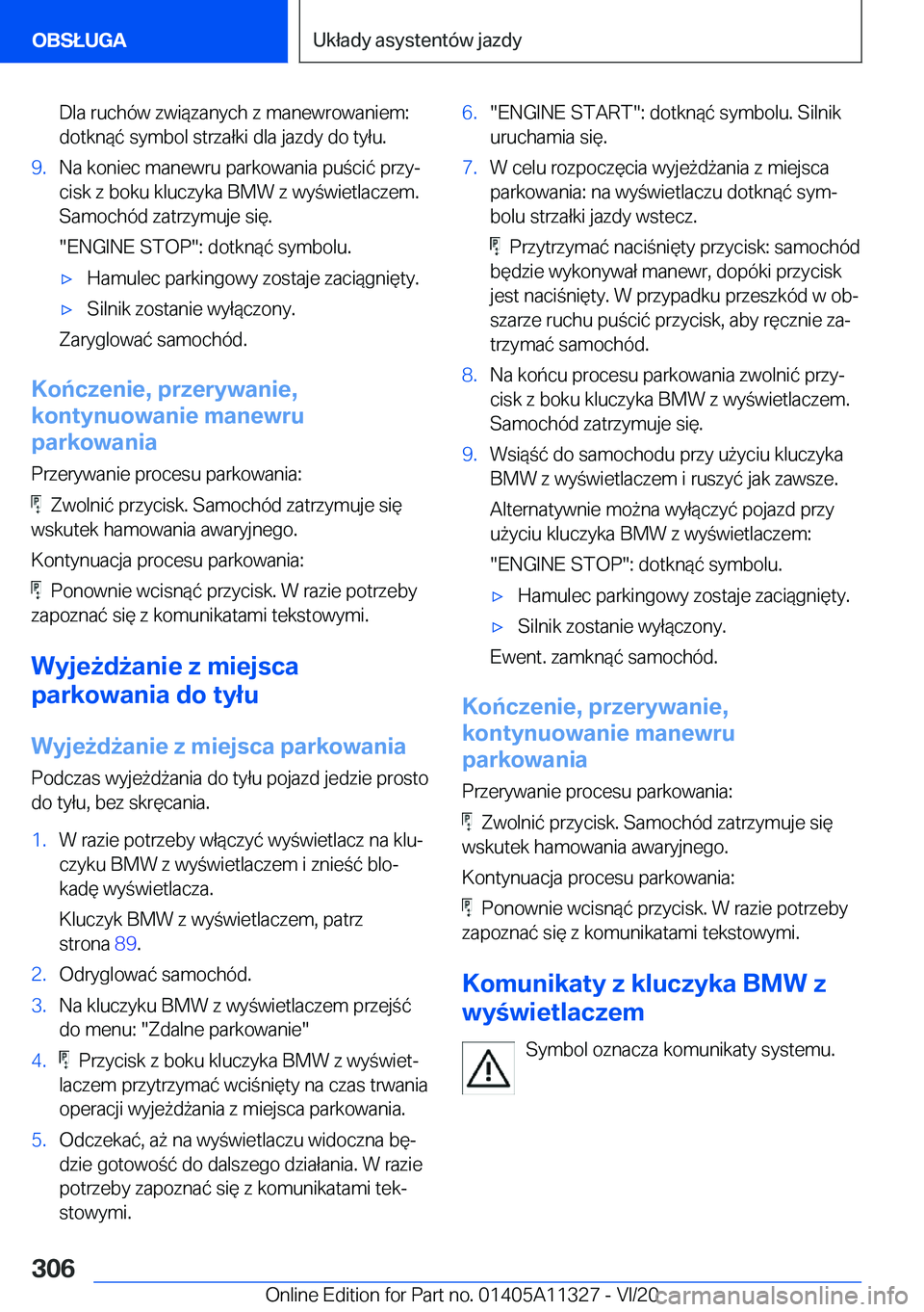 BMW 5 SERIES 2021  Instrukcja obsługi (in Polish) �D�l�a��r�u�c�h�
