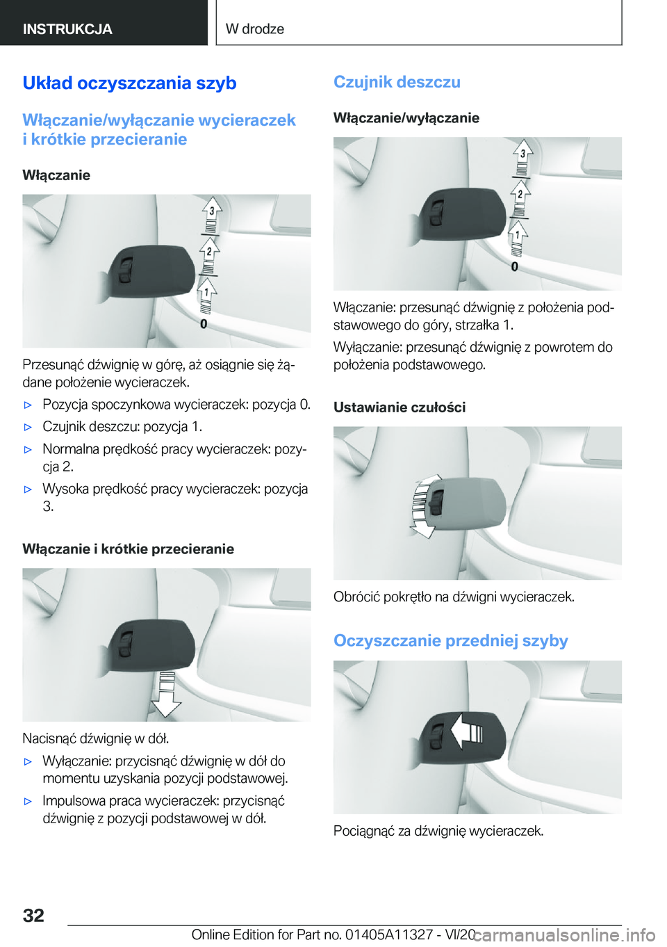 BMW 5 SERIES 2021  Instrukcja obsługi (in Polish) �U�k�ł�a�d��o�c�z�y�s�z�c�z�a�n�i�a��s�z�y�b
�W�ł�ą�c�z�a�n�i�e�/�w�y�ł�ą�c�z�a�n�i�e��w�y�c�i�e�r�a�c�z�e�k
�i��k�r�