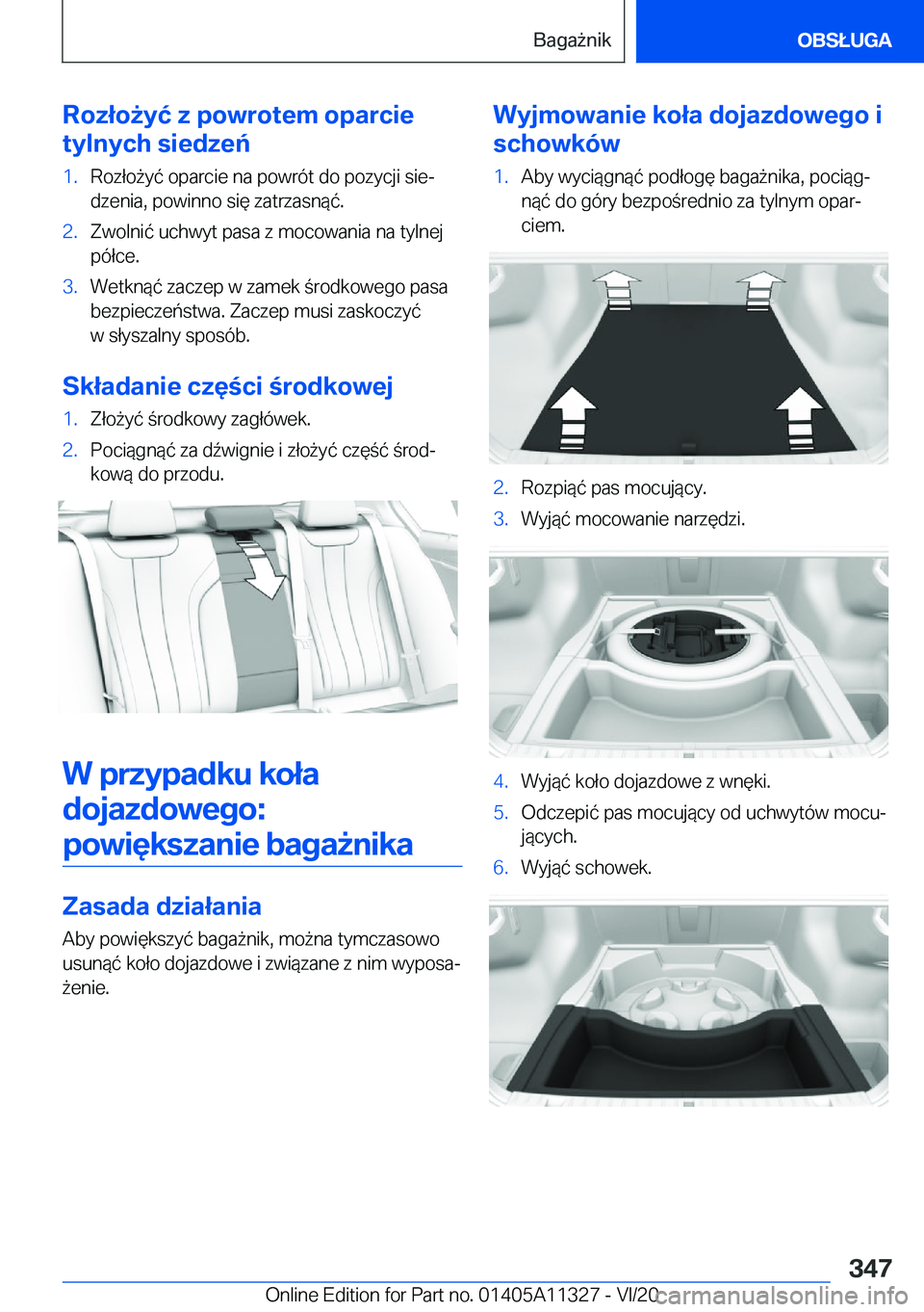 BMW 5 SERIES 2021  Instrukcja obsługi (in Polish) �R�o�z�ł�o9�y�ć��z��p�o�w�r�o�t�e�m��o�p�a�r�c�i�e
�t�y�l�n�y�c�h��s�i�e�d�z�e�