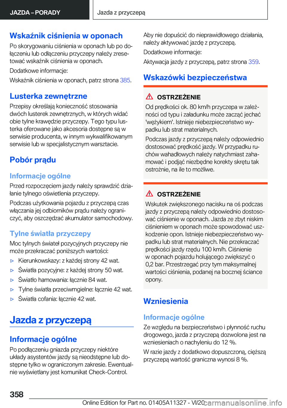 BMW 5 SERIES 2021  Instrukcja obsługi (in Polish) �W�s�k�a7�n�i�k��c�i�n�i�e�n�i�a��w��o�p�o�n�a�c�h�P�o��s�k�o�r�y�g�o�w�a�n�i�u��c�i�n�i�e�n�i�a��w��o�p�o�n�a�c�h��l�u�b��p�o��d�oj�ł�
