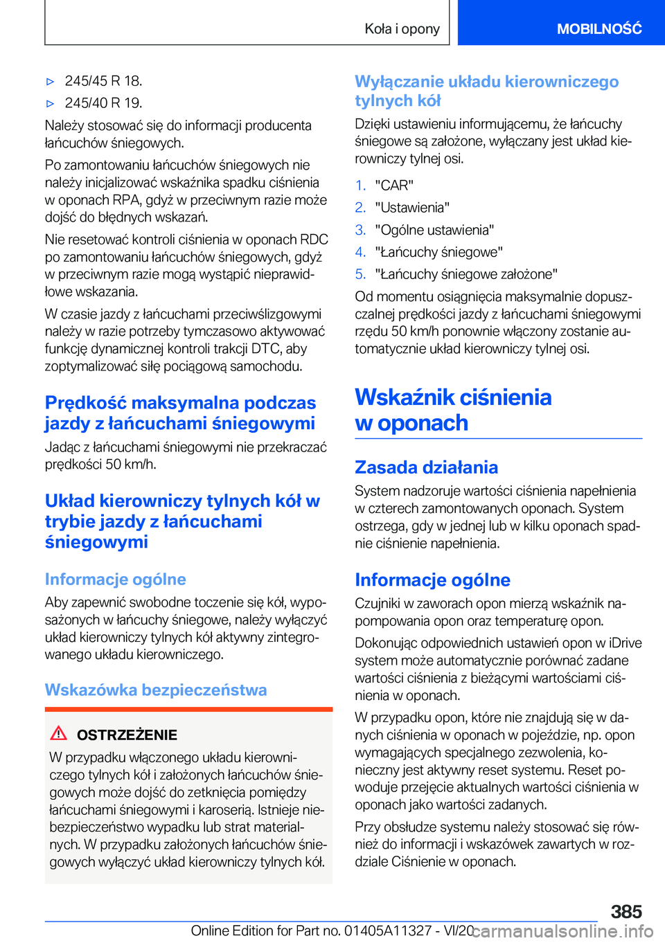 BMW 5 SERIES 2021  Instrukcja obsługi (in Polish) 'x�2�4�5�/�4�5��R��1�8�.'x�2�4�5�/�4�0��R��1�9�.
�N�a�l�e9�y��s�t�o�s�o�w�a�