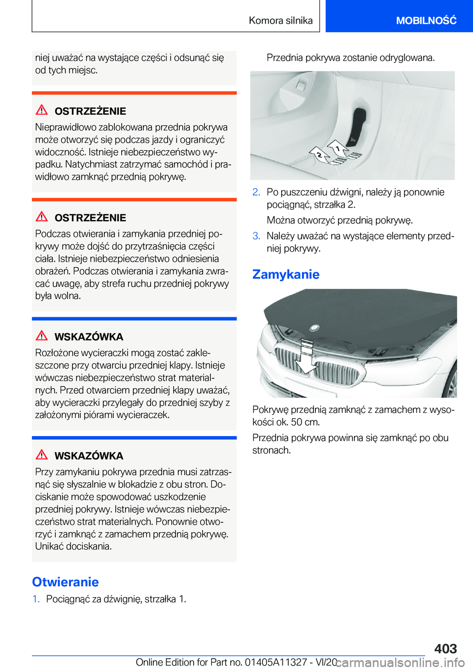 BMW 5 SERIES 2021  Instrukcja obsługi (in Polish) �n�i�e�j��u�w�a9�a�