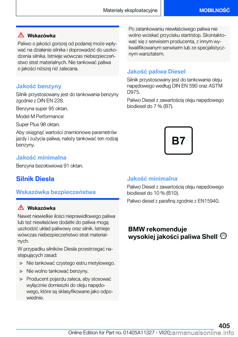 BMW 5 SERIES 2021  Instrukcja obsługi (in Polish) �W�s�k�a�z�