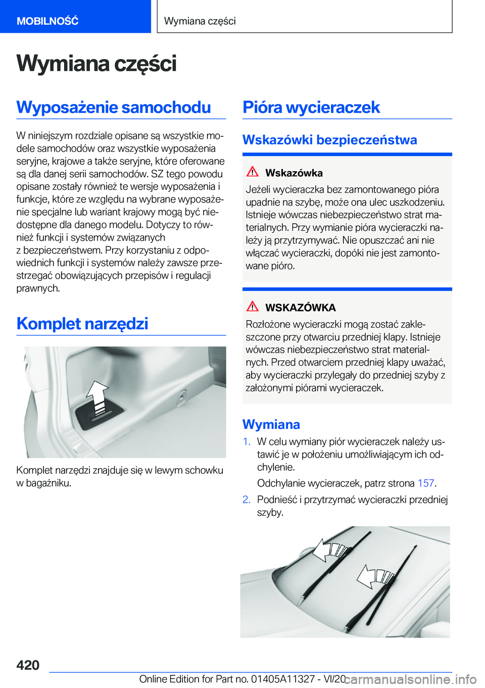 BMW 5 SERIES 2021  Instrukcja obsługi (in Polish) �W�y�m�i�a�n�a��c�z�