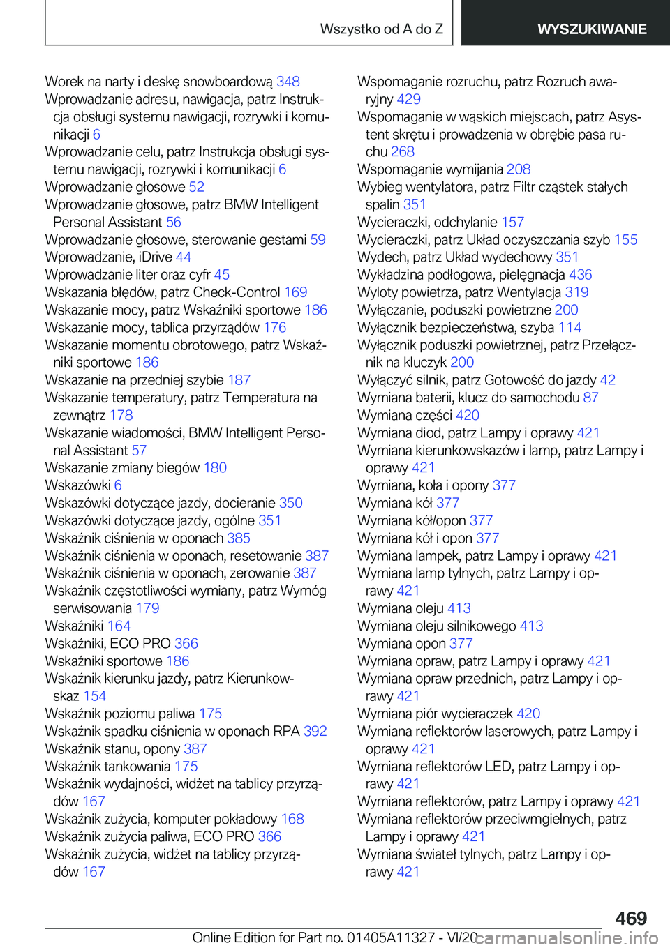 BMW 5 SERIES 2021  Instrukcja obsługi (in Polish) �W�o�r�e�k��n�a��n�a�r�t�y��i��d�e�s�k�