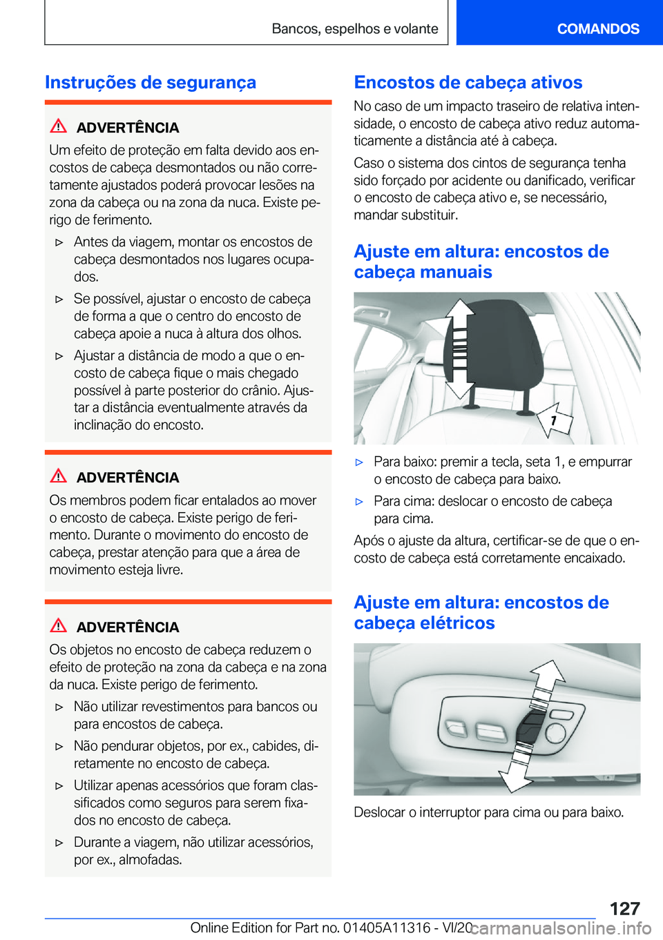 BMW 5 SERIES 2021  Manual do condutor (in Portuguese) �I�n�s�t�r�u�