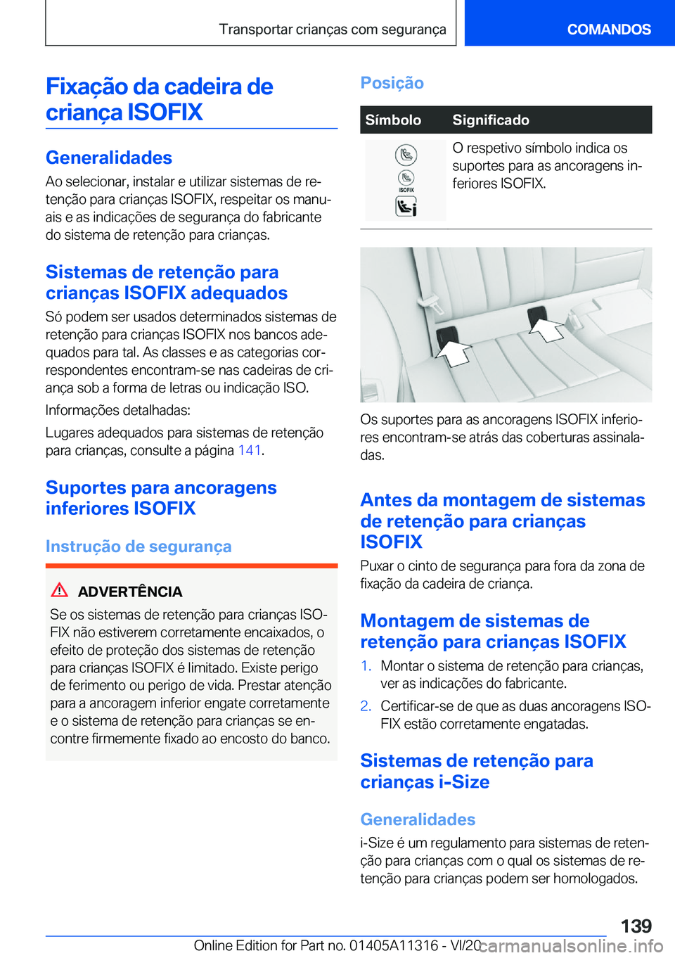 BMW 5 SERIES 2021  Manual do condutor (in Portuguese) �F�i�x�a�