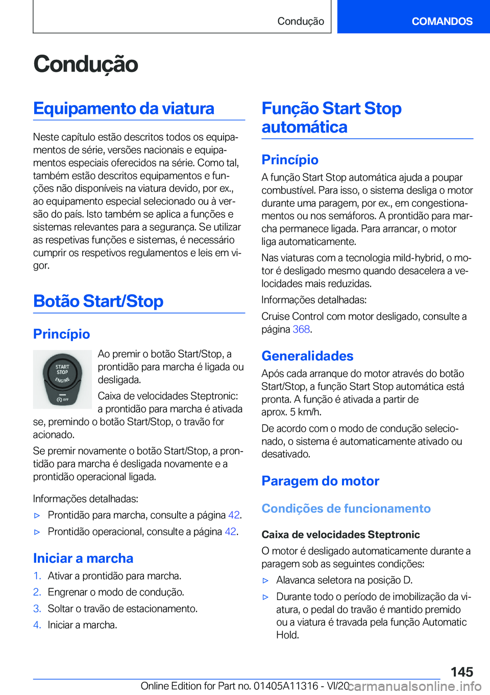 BMW 5 SERIES 2021  Manual do condutor (in Portuguese) �C�o�n�d�u�