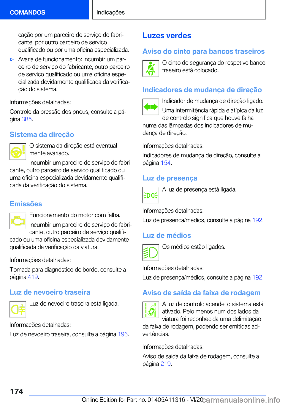 BMW 5 SERIES 2021  Manual do condutor (in Portuguese) �c�a�