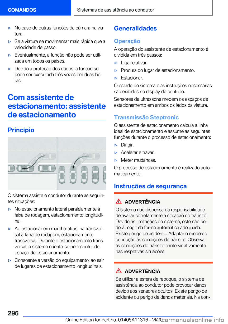 BMW 5 SERIES 2021  Manual do condutor (in Portuguese) x�N�o��c�a�s�o��d�e��o�u�t�r�a�s��f�u�n�